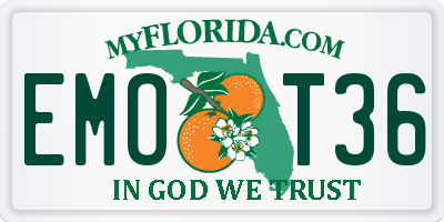 FL license plate EMOT36