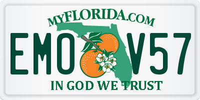 FL license plate EMOV57