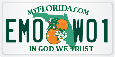 FL license plate EMOW01