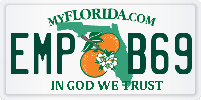 FL license plate EMPB69