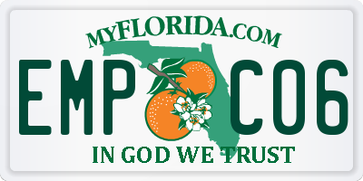 FL license plate EMPC06