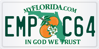 FL license plate EMPC64