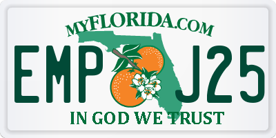 FL license plate EMPJ25