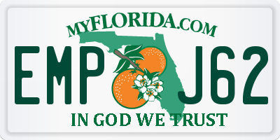 FL license plate EMPJ62