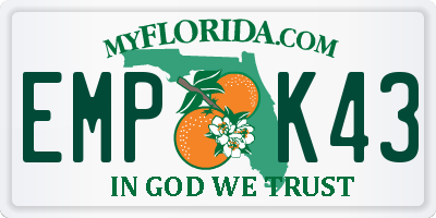 FL license plate EMPK43