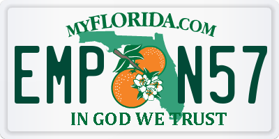 FL license plate EMPN57