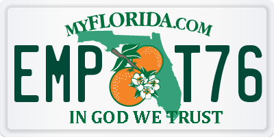 FL license plate EMPT76