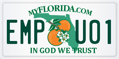 FL license plate EMPU01