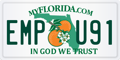 FL license plate EMPU91