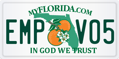 FL license plate EMPV05