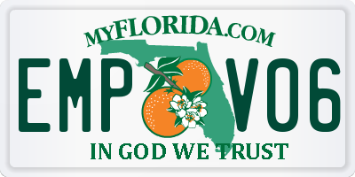 FL license plate EMPV06