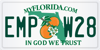 FL license plate EMPW28