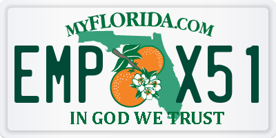 FL license plate EMPX51
