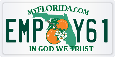 FL license plate EMPY61