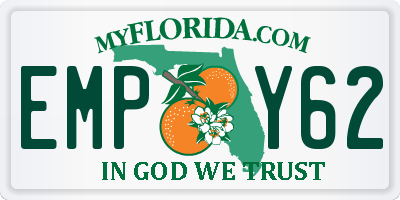 FL license plate EMPY62