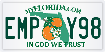 FL license plate EMPY98