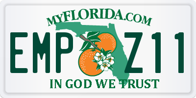 FL license plate EMPZ11