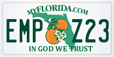 FL license plate EMPZ23