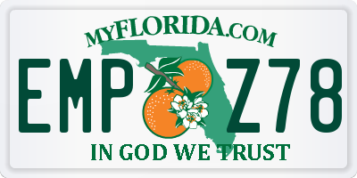 FL license plate EMPZ78