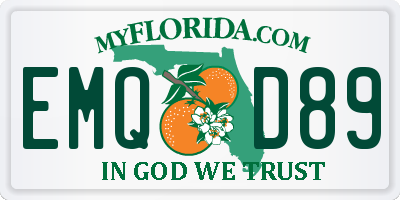 FL license plate EMQD89