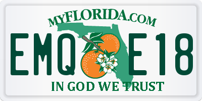 FL license plate EMQE18