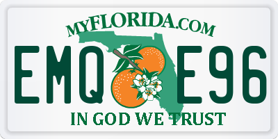 FL license plate EMQE96