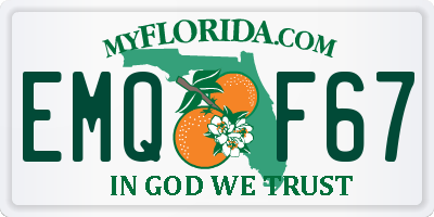 FL license plate EMQF67