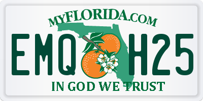 FL license plate EMQH25