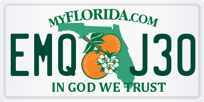 FL license plate EMQJ30