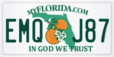 FL license plate EMQJ87
