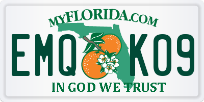 FL license plate EMQK09