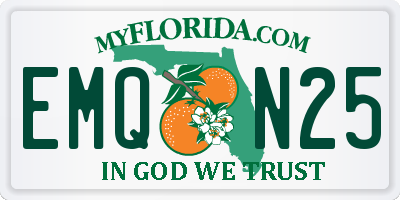 FL license plate EMQN25