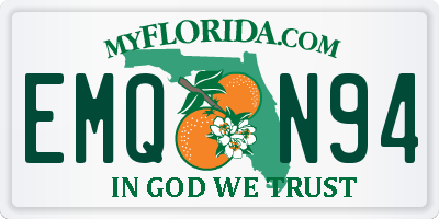 FL license plate EMQN94