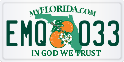 FL license plate EMQO33