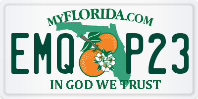 FL license plate EMQP23