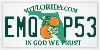 FL license plate EMQP53