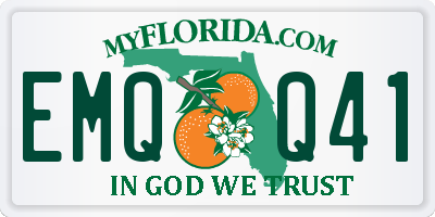 FL license plate EMQQ41