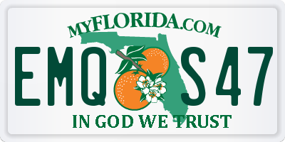 FL license plate EMQS47