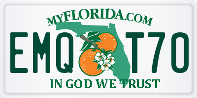 FL license plate EMQT70