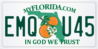 FL license plate EMQU45