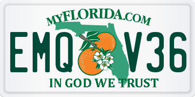 FL license plate EMQV36