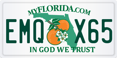 FL license plate EMQX65