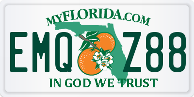 FL license plate EMQZ88