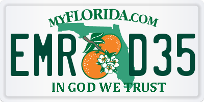 FL license plate EMRD35