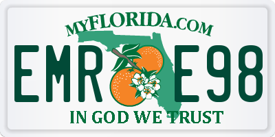 FL license plate EMRE98