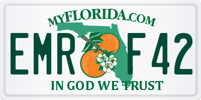FL license plate EMRF42