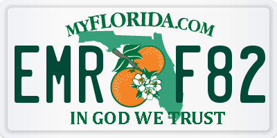 FL license plate EMRF82