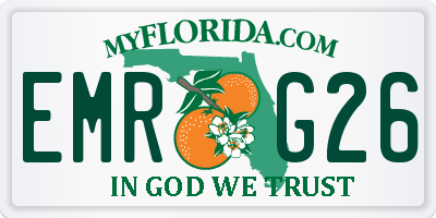 FL license plate EMRG26
