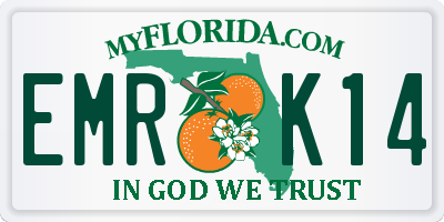 FL license plate EMRK14