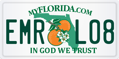 FL license plate EMRL08